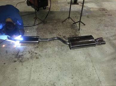 The exhaust system is then completely removed and fully welded